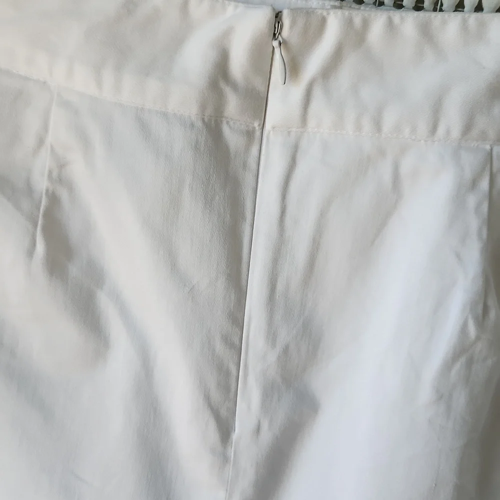 Luciano Dante‎ Nautical Style Cotton Blend Skirt sz 8 white beachy sailor